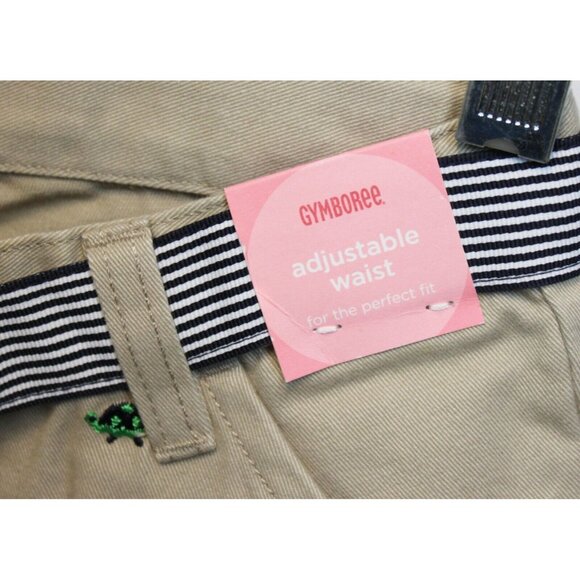 NEW 2006/05 Gymboree Prep Club Khaki Pants sz 7 Spring Turtle Ruffle Belt Embroi - Picture 10 of 11